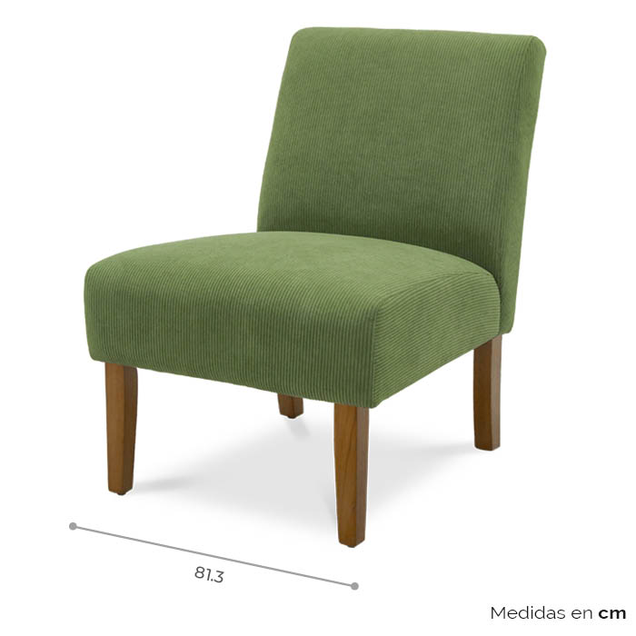 Sillon Tela Verde Sesenta | Sillones y Ottomanes | salas